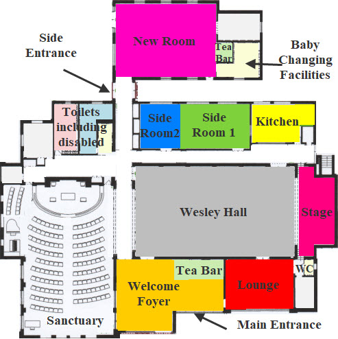 New coloured plan with seating